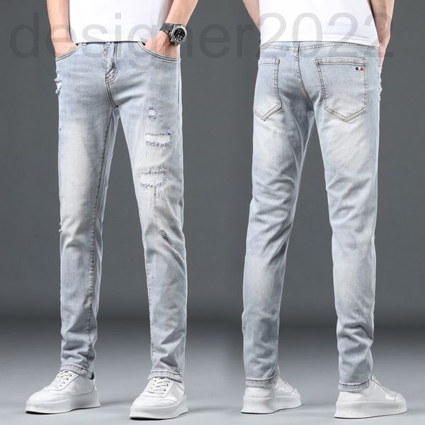 men's jeans designer european high-end men's pierced grey jeans spring and autumn fashion br simple versatile slim straight pants, Blue
men's jeans designer european high-end men's pierced grey jeans spring and autumn fashion br simple versatile slim straight pants, Blue
