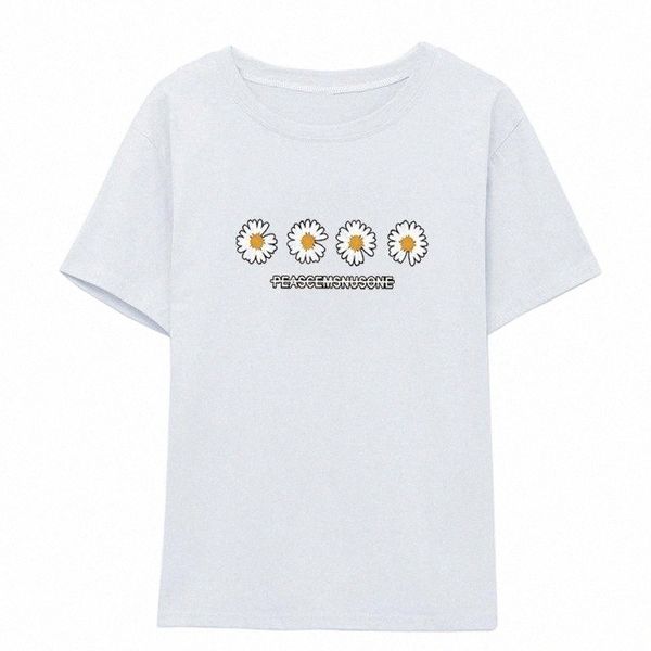summer style pure cotton short-sleeved t-shirt women loose little zou chrysanthemum breathable wild trend women's j3ia#, White
summer style pure cotton short-sleeved t-shirt women loose little zou chrysanthemum breathable wild trend women's j3ia#, White