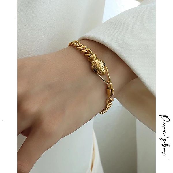 gold color green eyes strand snake head chain bracelet for women punk hip hop chunky titanium steel jewelry, Black
gold color green eyes strand snake head chain bracelet for women punk hip hop chunky titanium steel jewelry, Black