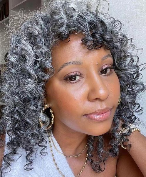 new arrival women grey hair extension silver gray deep curly wavy drawstring human hair ponytails clip in 100g 120g 140g, Black
new arrival women grey hair extension silver gray deep curly wavy drawstring human hair ponytails clip in 100g 120g 140g, Black