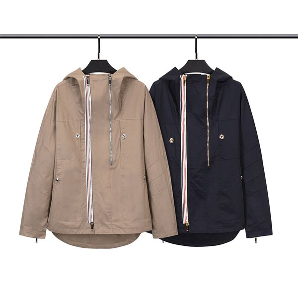 men's jacket hoodie autumn new long-sleeved hooded double zipper striped four-bar mid-length windbreaker casual outdoor, Black;brown
men's jacket hoodie autumn new long-sleeved hooded double zipper striped four-bar mid-length windbreaker casual outdoor, Black;brown