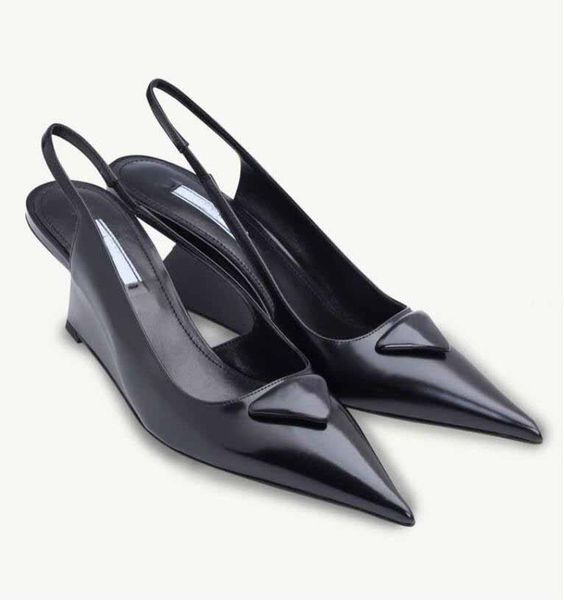 women wedge sandal high heels lady shoes brushed wedge sandals genuine leather slingback pumps 65mm wedges pointed toe black white 35-42
women wedge sandal high heels lady shoes brushed wedge sandals genuine leather slingback pumps 65mm wedges pointed toe black white 35-42
