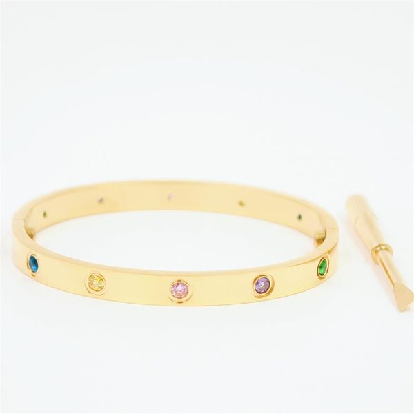 brand luxury cuff love bracelets bangles multicolor ten zircon inlaid gold fashion party classic style couple bracelet182g, White
brand luxury cuff love bracelets bangles multicolor ten zircon inlaid gold fashion party classic style couple bracelet182g, White