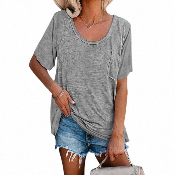 summer women t-shirt solid color casual loose short sleeve round neck basic pullover female ladies streetwear plus size women's 46gl#, White
summer women t-shirt solid color casual loose short sleeve round neck basic pullover female ladies streetwear plus size women's 46gl#, White