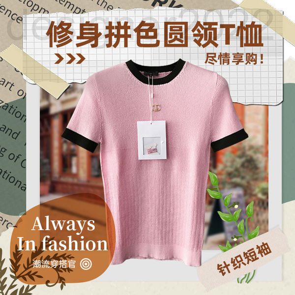 women's sweaters designer correct high version small fragrance knitting comfortable round neck pullover t-shirt summer women's sho, White;black
women's sweaters designer correct high version small fragrance knitting comfortable round neck pullover t-shirt summer women's sho, White;black