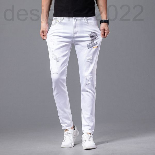 men's jeans designer korean version of high-quality men's embroidered printed perforated white jeans fashion versatile thin straig, Blue
men's jeans designer korean version of high-quality men's embroidered printed perforated white jeans fashion versatile thin straig, Blue