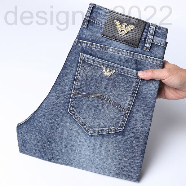 men's jeans designer spring thin jeans men's medium waist elastic casual business loose straight pants hvsk, Blue
men's jeans designer spring thin jeans men's medium waist elastic casual business loose straight pants hvsk, Blue