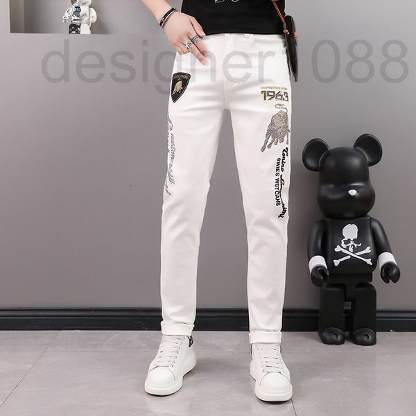 men's jeans designer summer light skinny jeans men's fashion tiktok with taurus drill embroidery slim fitting leggings f98v, Blue
men's jeans designer summer light skinny jeans men's fashion tiktok with taurus drill embroidery slim fitting leggings f98v, Blue