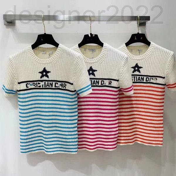 women's sweaters designer d home five pointed star stripe color matching knitting short sleeve fashion slim fitting women's round, White;black
women's sweaters designer d home five pointed star stripe color matching knitting short sleeve fashion slim fitting women's round, White;black