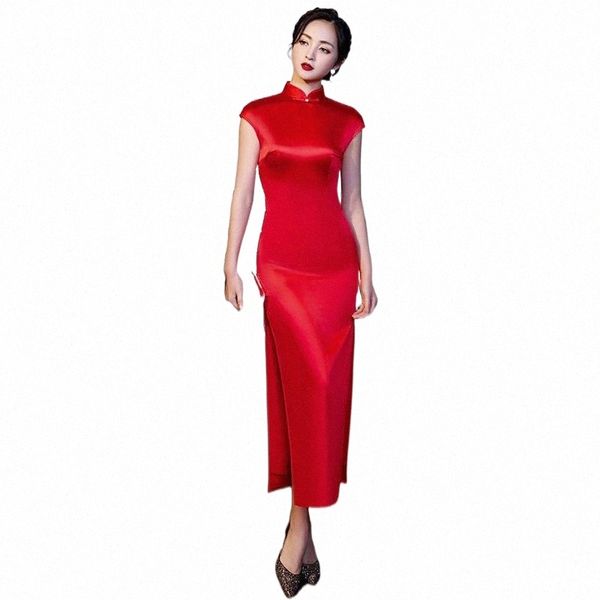 ethnic clothing solid red short sleeve elegant cheongsam vestidso mandarin collar vintage satin chinese women dress high split qipao o0n8#
ethnic clothing solid red short sleeve elegant cheongsam vestidso mandarin collar vintage satin chinese women dress high split qipao o0n8#