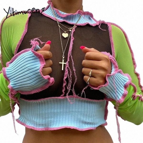 yitimuceng see through shirt contrast color patchwork knitwear women t shirts long sleeve 2021 spring autumn fashion women's t-shi x0f, White
yitimuceng see through shirt contrast color patchwork knitwear women t shirts long sleeve 2021 spring autumn fashion women's t-shi x0f, White