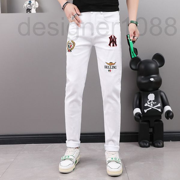 men's jeans designer trendy brand personalized white printed jeans men's embroidered slim fit elastic leggings young students tren, Blue
men's jeans designer trendy brand personalized white printed jeans men's embroidered slim fit elastic leggings young students tren, Blue