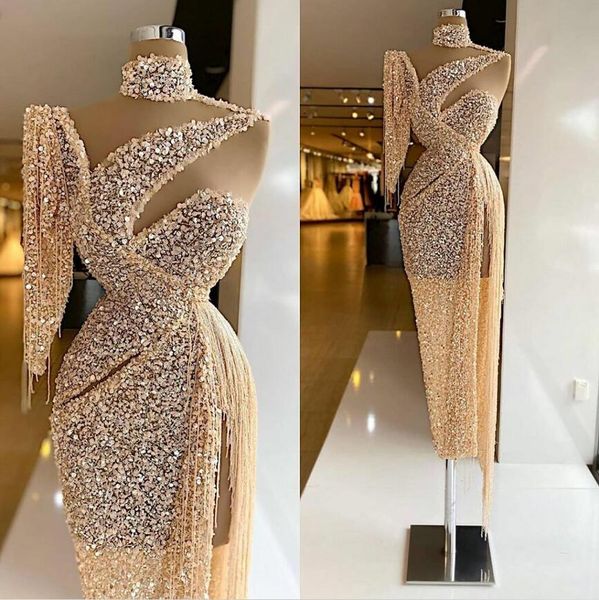 champagne mermaid evening dresses sequined high neck long sleeve prom dress pageant gown custom made party birthday robes, Black
champagne mermaid evening dresses sequined high neck long sleeve prom dress pageant gown custom made party birthday robes, Black