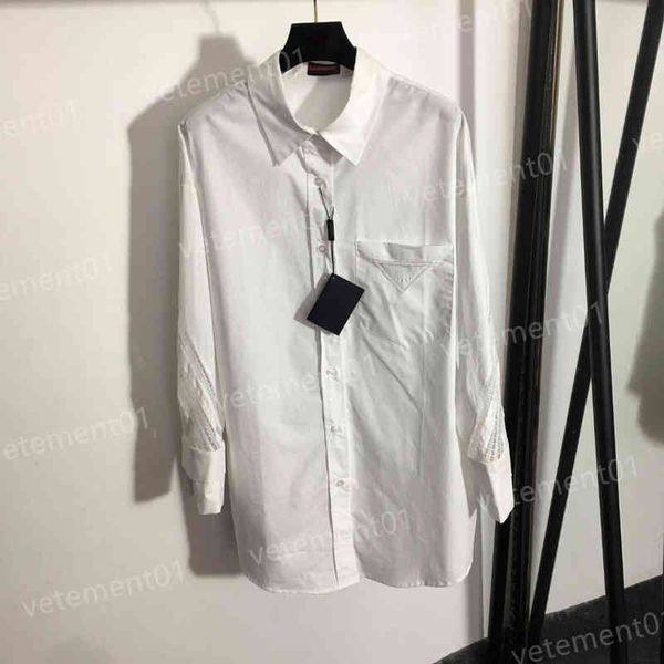 womens blouses shirts fashion brand pd designer hollow mesh stitching solid color versatile cotton shirt dress women clothing, White
womens blouses shirts fashion brand pd designer hollow mesh stitching solid color versatile cotton shirt dress women clothing, White