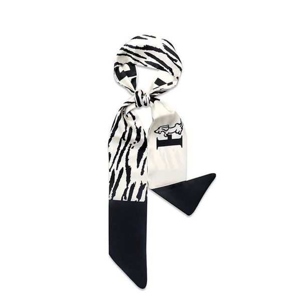 factory 2021 chic style black white printed hair head satin scarf women luxury letters h long skinny handle bag scarfs scarves232l, Blue;gray
factory 2021 chic style black white printed hair head satin scarf women luxury letters h long skinny handle bag scarfs scarves232l, Blue;gray