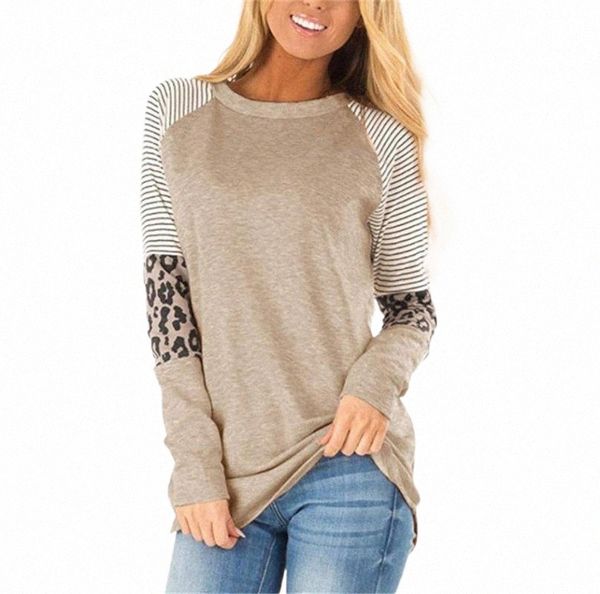 women's t-shirt autumn women long sleeve t shirt 2021 striped tee female leopard stitching tees fashion loose lady 2xl 67fh#, White
women's t-shirt autumn women long sleeve t shirt 2021 striped tee female leopard stitching tees fashion loose lady 2xl 67fh#, White