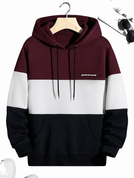 men color block letter graphic kangaroo pocket drawstring thermal hoodie e8qa#, Black
men color block letter graphic kangaroo pocket drawstring thermal hoodie e8qa#, Black