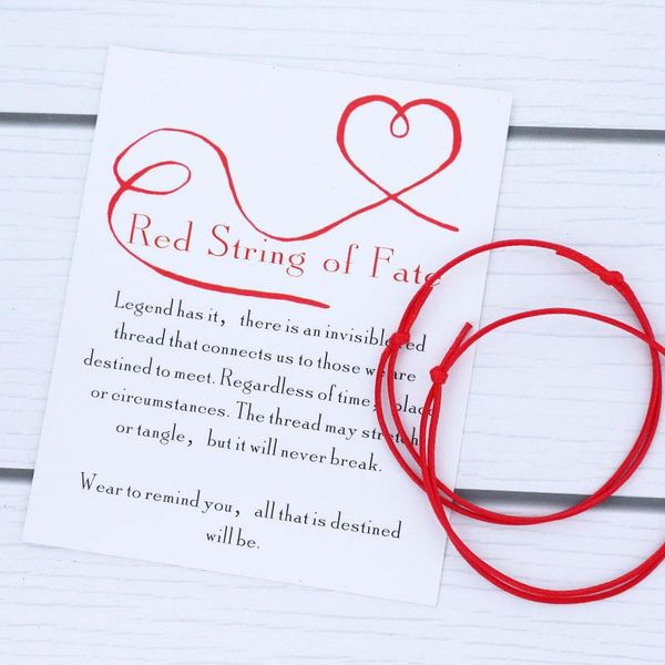 lucky red string rope strand bracelet of fate couple set with card women men for jewelry, Black
lucky red string rope strand bracelet of fate couple set with card women men for jewelry, Black