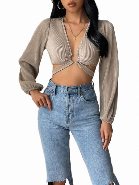 o-ring linked tie back crop a8cl#, White