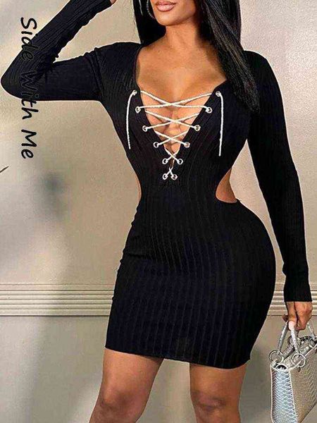 side with me 2022 spring summer bodycon v neck woman mini dress club party slim elegant women's dresses t220819, Black;gray
side with me 2022 spring summer bodycon v neck woman mini dress club party slim elegant women's dresses t220819, Black;gray