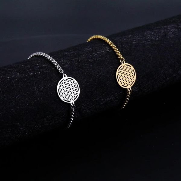 viking flower of life strand charms bracelets gold color stainless steel bracelet pulseria jewelry for women gifts wholesale, Black
viking flower of life strand charms bracelets gold color stainless steel bracelet pulseria jewelry for women gifts wholesale, Black