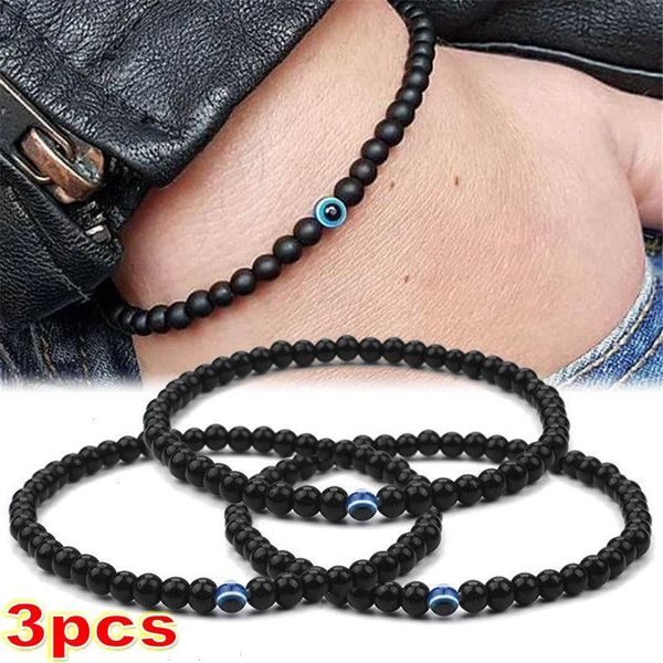 1 3pcs turkish strand evil eyes bracelet black natural stone beads obsidian men braslet for women yoga hand jewelry accessories
1 3pcs turkish strand evil eyes bracelet black natural stone beads obsidian men braslet for women yoga hand jewelry accessories
