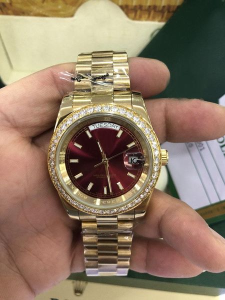 luxury man watch datejust daydate 41mm president dimond bezel mens mechanical stainless steel automatic 2813 movement watches, Slivery;brown
luxury man watch datejust daydate 41mm president dimond bezel mens mechanical stainless steel automatic 2813 movement watches, Slivery;brown