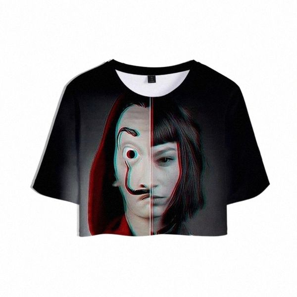 women's t-shirt money heist 3d clothes fashion soft cool and breathable kpop s navel plus y7do#, White
women's t-shirt money heist 3d clothes fashion soft cool and breathable kpop s navel plus y7do#, White