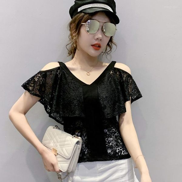2022lace t-shirt off shoulder fit tees ladies v-neck summer elegant t-shirts large size women's, White
2022lace t-shirt off shoulder fit tees ladies v-neck summer elegant t-shirts large size women's, White