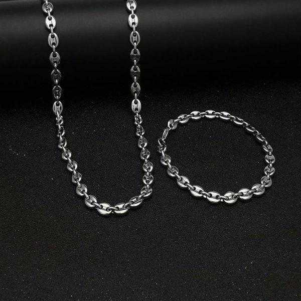 316l stainless steel coffee bean chain 22 necklace and 8 bracelets fashion hip hop jewelry set gold chain for men270f, Silver
316l stainless steel coffee bean chain 22 necklace and 8 bracelets fashion hip hop jewelry set gold chain for men270f, Silver