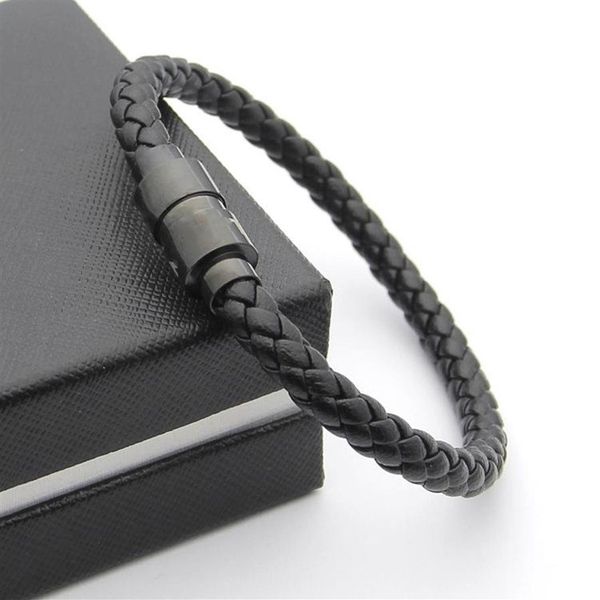 luxury black woven leather bracelets magnetic shut design with six star branding french man jewelry charm bracelet as christmas gi190d, Golden;silver
luxury black woven leather bracelets magnetic shut design with six star branding french man jewelry charm bracelet as christmas gi190d, Golden;silver