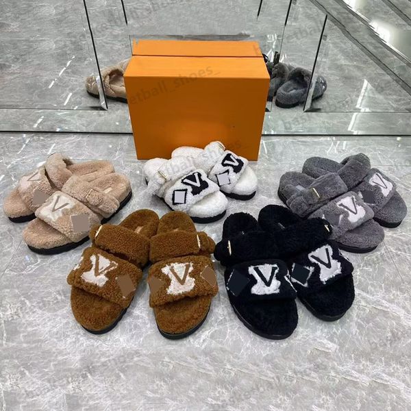 designer paseo comfort fur women slippers fluffy furry flat sandals ladies wool slides slipper warm letters sandals comfortable fuzzy size 3, Black
designer paseo comfort fur women slippers fluffy furry flat sandals ladies wool slides slipper warm letters sandals comfortable fuzzy size 3, Black
