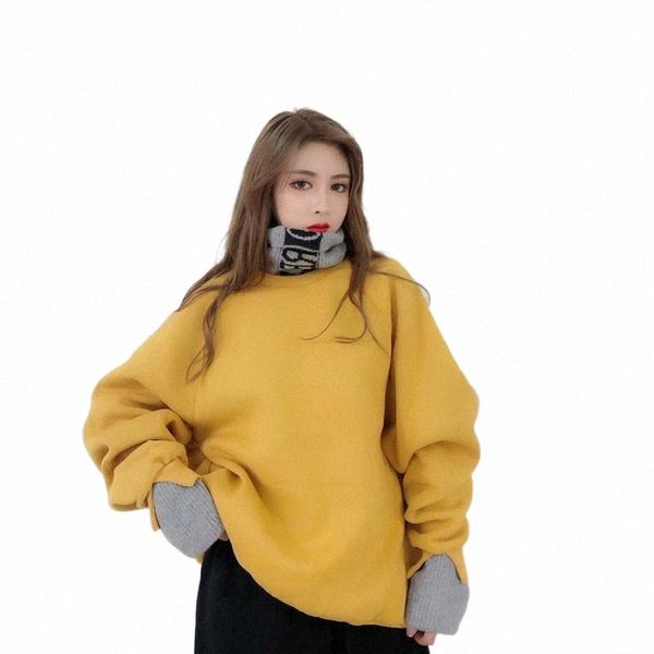 women's hoodies & sweatshirts zity women patchwork simple turtleneck large size chic all-match letter womens korean long lovely streetw, Black
women's hoodies & sweatshirts zity women patchwork simple turtleneck large size chic all-match letter womens korean long lovely streetw, Black