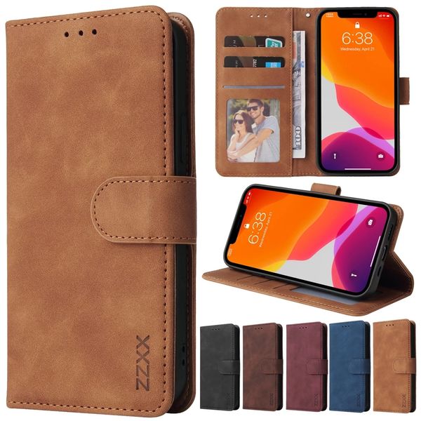 luxury leather wallet phone cases for iphone 14 13 12 11 pro max xs xr x 8/7//6/6s plus flip card slot case cover
