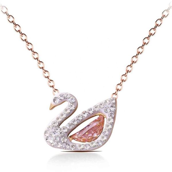 bt friend dainty rhintone rose gold plated choker chain black purple swan necklace264s, Silver 
bt friend dainty rhintone rose gold plated choker chain black purple swan necklace264s, Silver