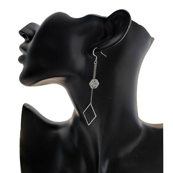 everfast 10pc/lot stainless steel earrings geometric diamond shape with white stone chains design women girls dangler earring jewelry gift w, Golden;silver
everfast 10pc/lot stainless steel earrings geometric diamond shape with white stone chains design women girls dangler earring jewelry gift w, Golden;silver