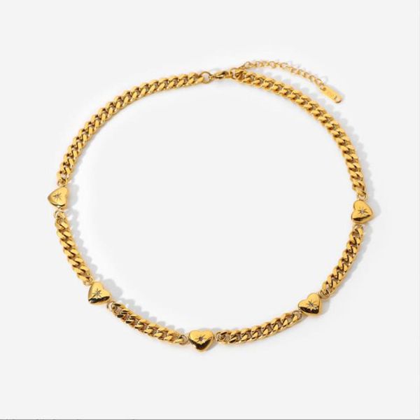 2022 new ins style tennis with the same titanium steel 18k gold-plated stainless steel three love inlaid zirconium cuban chain necklace wome, Black
2022 new ins style tennis with the same titanium steel 18k gold-plated stainless steel three love inlaid zirconium cuban chain necklace wome, Black