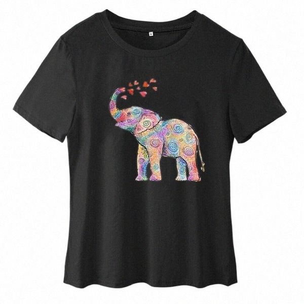 women's t-shirt kawaii t shirt women clothing casual color elephant printing short sleeve loose tee tunic camisetas de mujer x4sm#, White
women's t-shirt kawaii t shirt women clothing casual color elephant printing short sleeve loose tee tunic camisetas de mujer x4sm#, White
