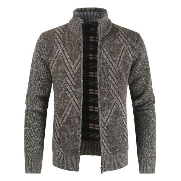 men's jackets autumn and winter new men's fashion geometric casual vertical collar cardigan cotton coat, Black;brown
men's jackets autumn and winter new men's fashion geometric casual vertical collar cardigan cotton coat, Black;brown