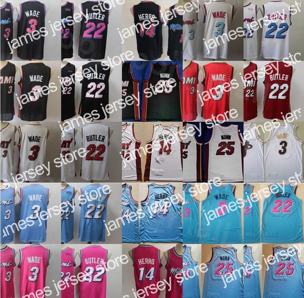 24 basketball dwyane wade jersey 3 tyler herro 14 jimmy butler 22 kendrick nunn 25 black white red pink color team stitched men, Black;red
24 basketball dwyane wade jersey 3 tyler herro 14 jimmy butler 22 kendrick nunn 25 black white red pink color team stitched men, Black;red