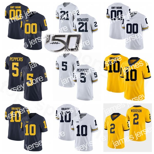 24 college football ncaa michigan wolverines 10 tom brady jersey legend 5 jabrill peppers 2 charles woodson 21 desmond howard 56 lamarr wood, Black
24 college football ncaa michigan wolverines 10 tom brady jersey legend 5 jabrill peppers 2 charles woodson 21 desmond howard 56 lamarr wood, Black