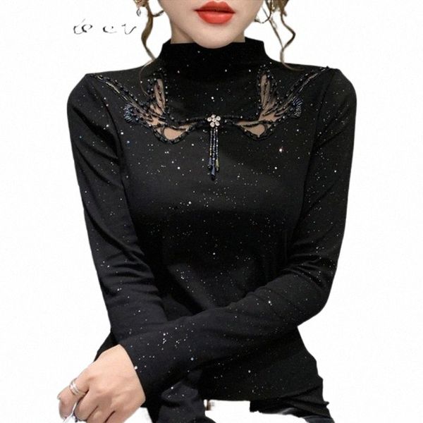 spring fall european clothes t-shirt fashion patchwork shiny beading ropa mujer cotton all match tees 2021 t00906a women's k64s#, White
spring fall european clothes t-shirt fashion patchwork shiny beading ropa mujer cotton all match tees 2021 t00906a women's k64s#, White