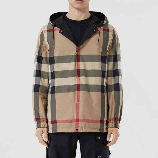 2022 autumn and winter plaid double-sided hooded jacket coat black coat of the same type for men and women, Black;brown
2022 autumn and winter plaid double-sided hooded jacket coat black coat of the same type for men and women, Black;brown