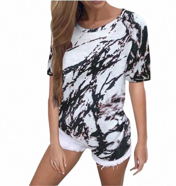 tee shirt femme t women summer style ladies tie-dye printing short sleeve t-shirt vetement ropa mujer women's m0x1#, White
tee shirt femme t women summer style ladies tie-dye printing short sleeve t-shirt vetement ropa mujer women's m0x1#, White
