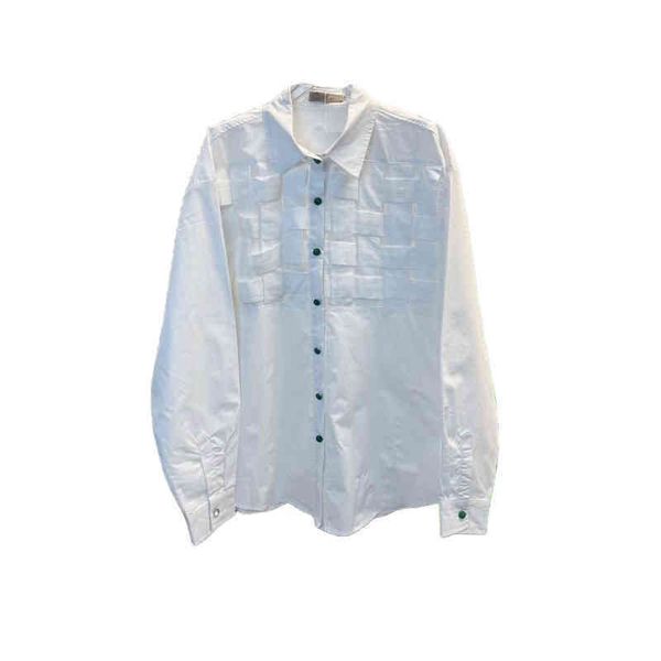 italy paris fashionan style designer men's women's casual oversized shirts luxury braid weave decoration classic green long sleeve, White;black
italy paris fashionan style designer men's women's casual oversized shirts luxury braid weave decoration classic green long sleeve, White;black