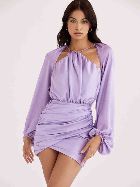 mozision satin hollow out backless lantern sleeve dress for women robe autumn new purple ruched club party dress vestido t220819, Black;gray
mozision satin hollow out backless lantern sleeve dress for women robe autumn new purple ruched club party dress vestido t220819, Black;gray