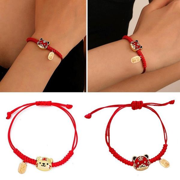 chinese year five tiger strand red rope string bracelets handmade craft hand strap, Black
chinese year five tiger strand red rope string bracelets handmade craft hand strap, Black