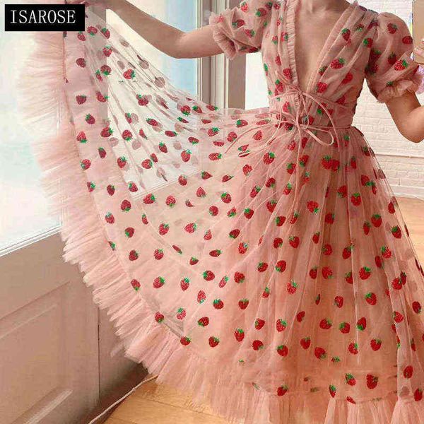 isarose 2022 strawberry dress women deep v puff sleeve sweet voile mesh sequins embroidery french party dresses 4xl 5xl t220819, Black;gray
isarose 2022 strawberry dress women deep v puff sleeve sweet voile mesh sequins embroidery french party dresses 4xl 5xl t220819, Black;gray