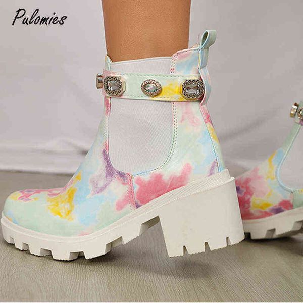 boot women's thick bottom ankle boots autumn winter rainbow short square heel rhinestone shoes non slip fashion clunky footwear 1203, Black
boot women's thick bottom ankle boots autumn winter rainbow short square heel rhinestone shoes non slip fashion clunky footwear 1203, Black