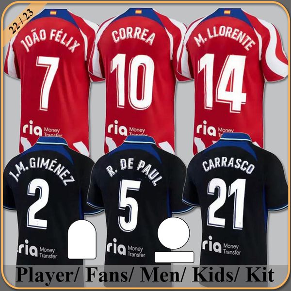 soccer jerseys 22 23 joao felix home 2022 2023 m. llorente correa camiseta football shirts uniforms away kids kit griezmann r. de paul cunha, Black;yellow
soccer jerseys 22 23 joao felix home 2022 2023 m. llorente correa camiseta football shirts uniforms away kids kit griezmann r. de paul cunha, Black;yellow